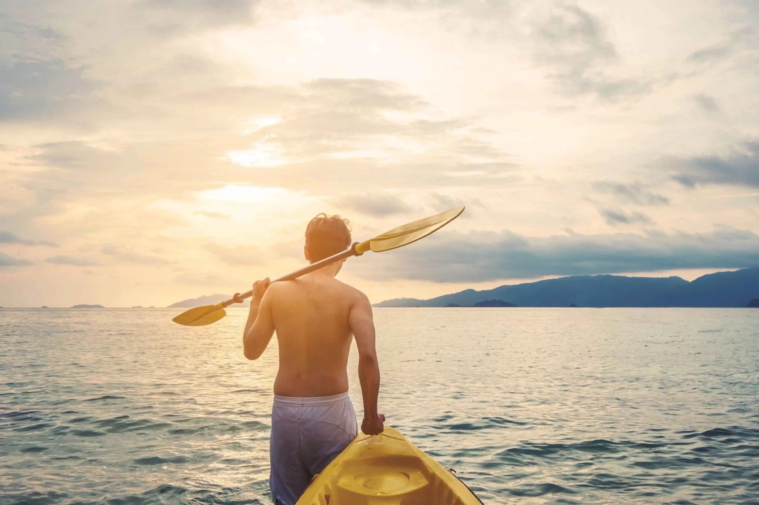 Man with Kayak